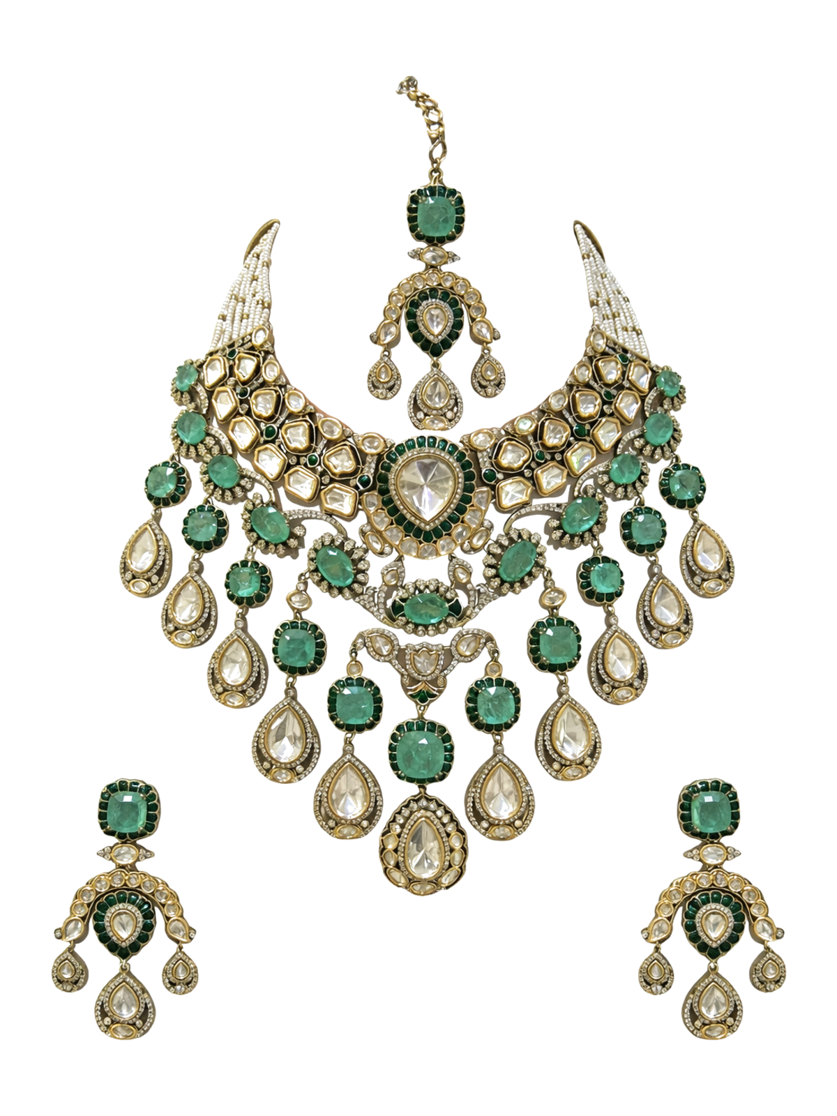 Emerald Victorian Bridal Set