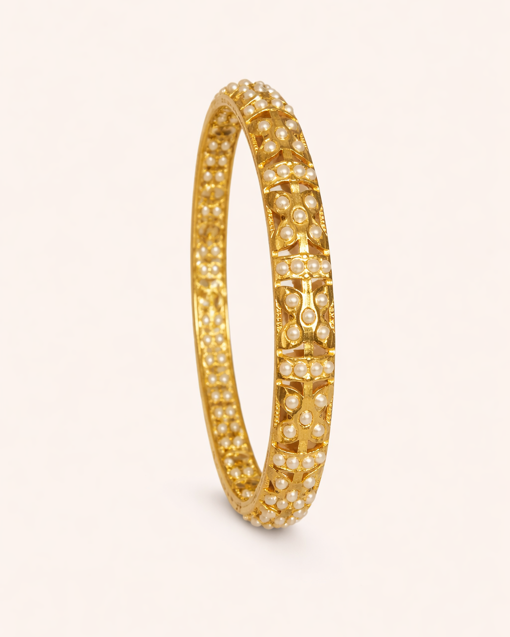 Classic Pearl Jadau Traditional Bangles