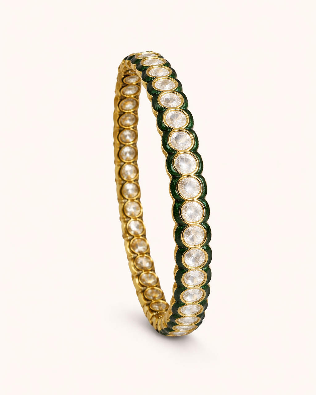 Emerald Line Classic Kundan Bangles