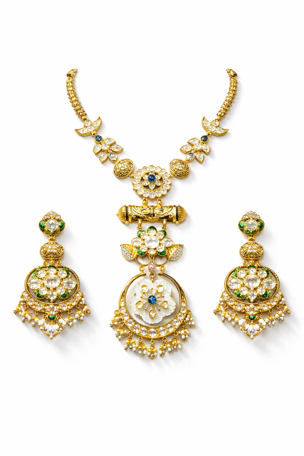 Regal Floral Polki Set