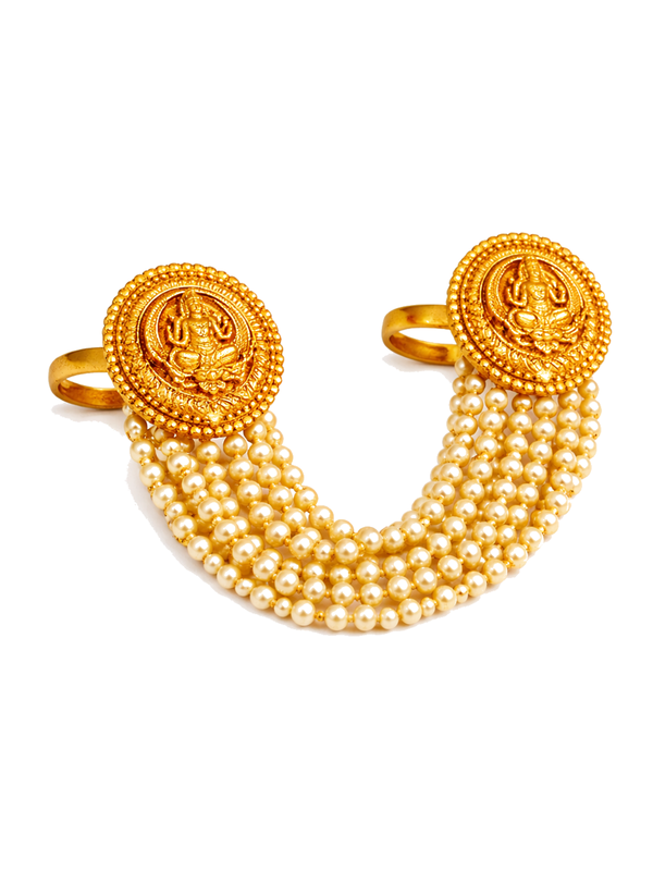 Antique temple design adjustable double ring